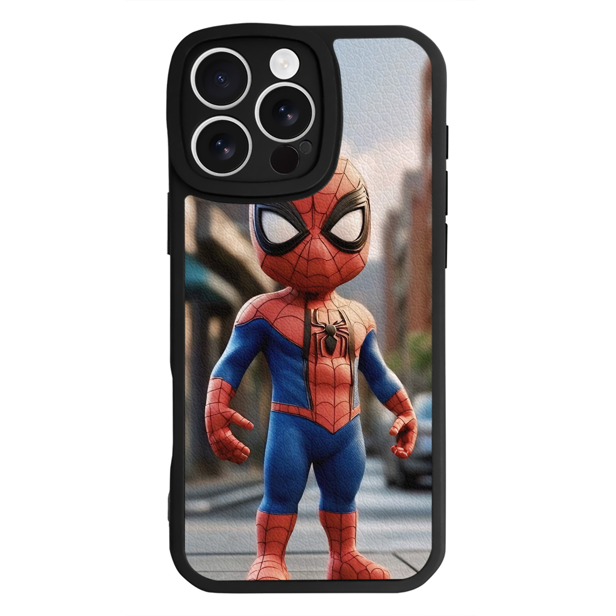 （画像用） Spider Man スパイダーマン 【iPhone 16シリーズ対応】シリコンスマホケース（レザー調） 材質：シリコン